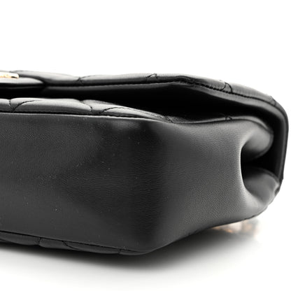 Chanel Lambskin Quilted Resin Bi-Color Chain Flap Bag Black 10 of 11