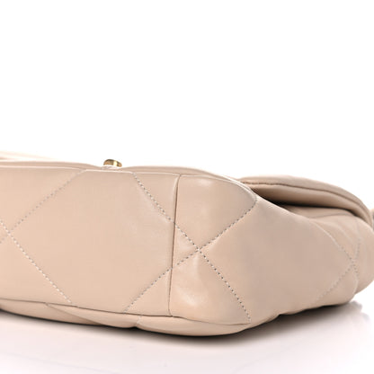 Chanel Lambskin Quilted Medium Chanel 19 Flap Beige 9 of 9
