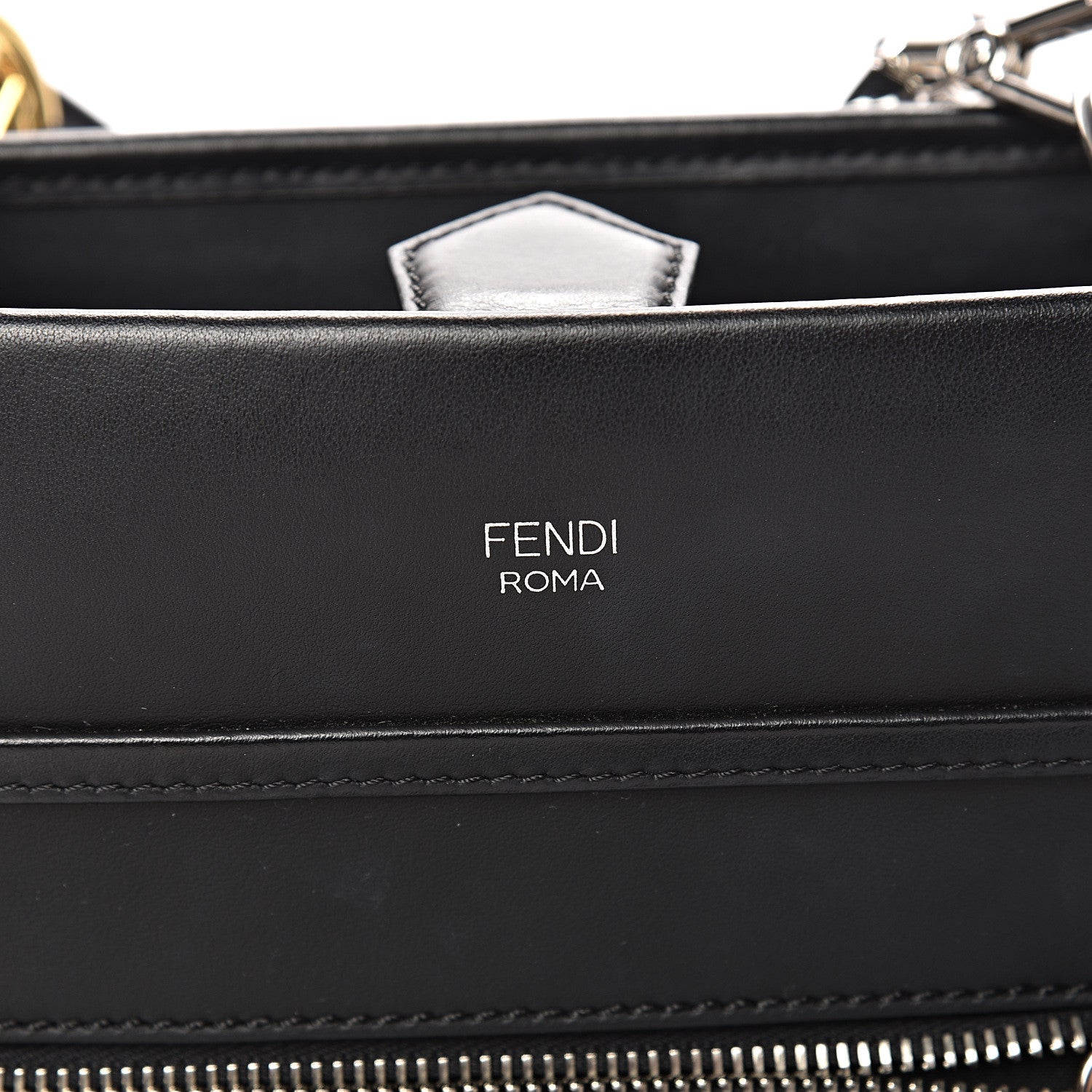 Fendi Vitello Century Opaco F is Fendi Small Runaway Satchel Black 5 of 10