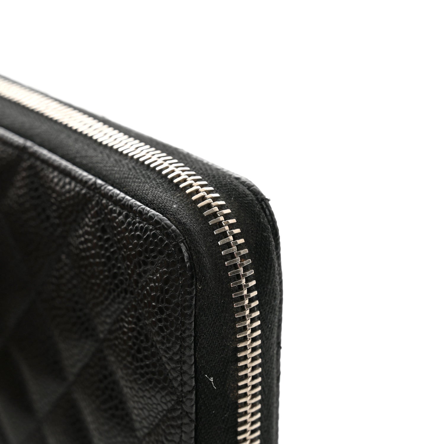 Chanel Caviar Quilted Large Gusset Zip Around Wallet Black 9 of 13