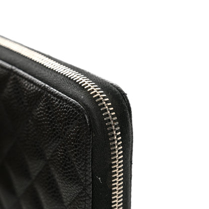 Chanel Caviar Quilted Large Gusset Zip Around Wallet Black 9 of 13