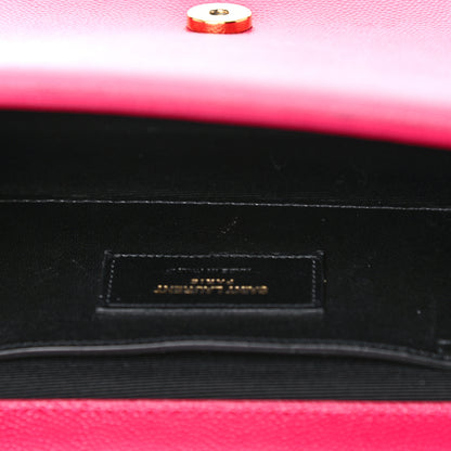 Saint Laurent Grain De Poudre Medium Monogram Kate Satchel Lipstick Fuchsia 10 of 18
