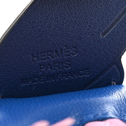 Hermes Milo Lambskin Grigri Rodeo Pegase Horse Bag Charm PM Bleu France Mauve Sylvestre Bleu Saphir 3 of 4