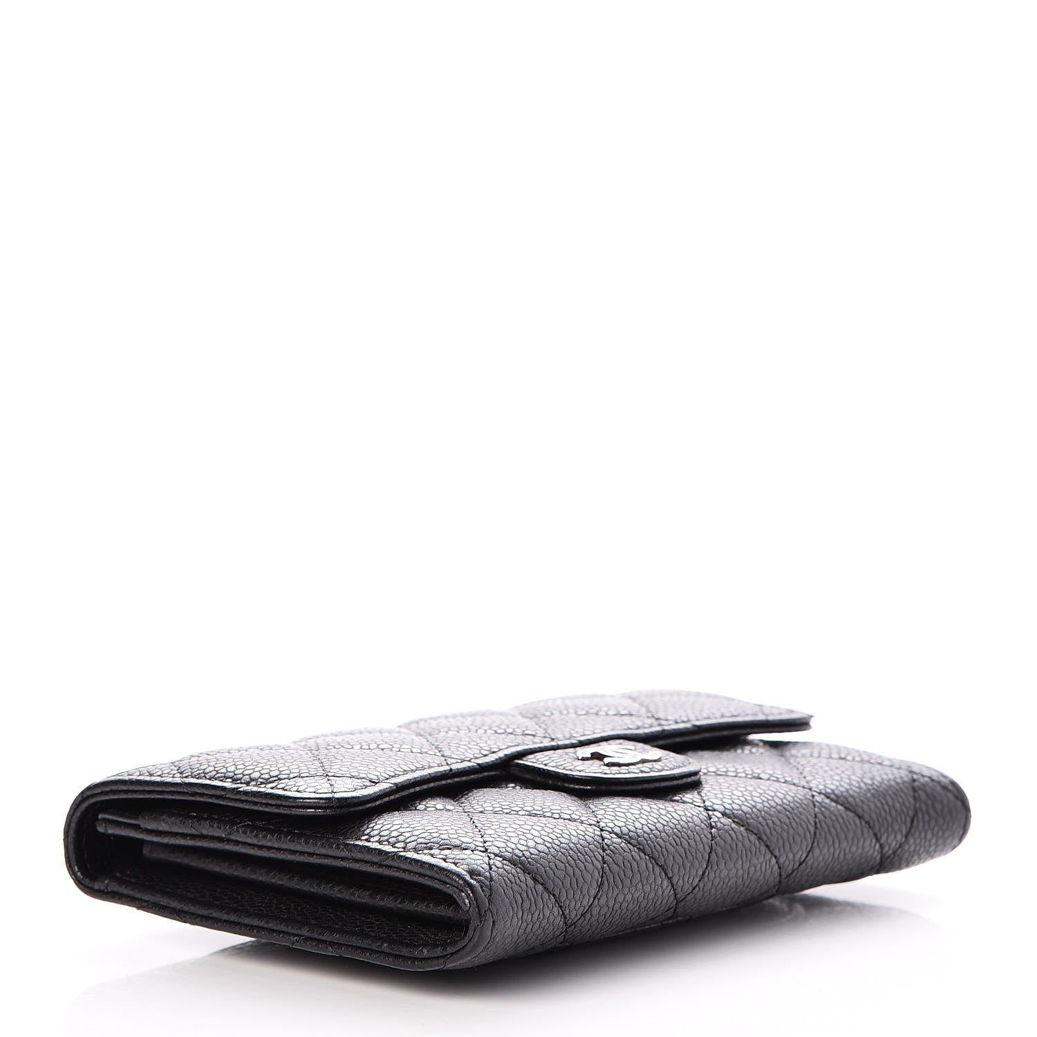Chanel Caviar Quilted Small Flap Wallet Black 4 of 9