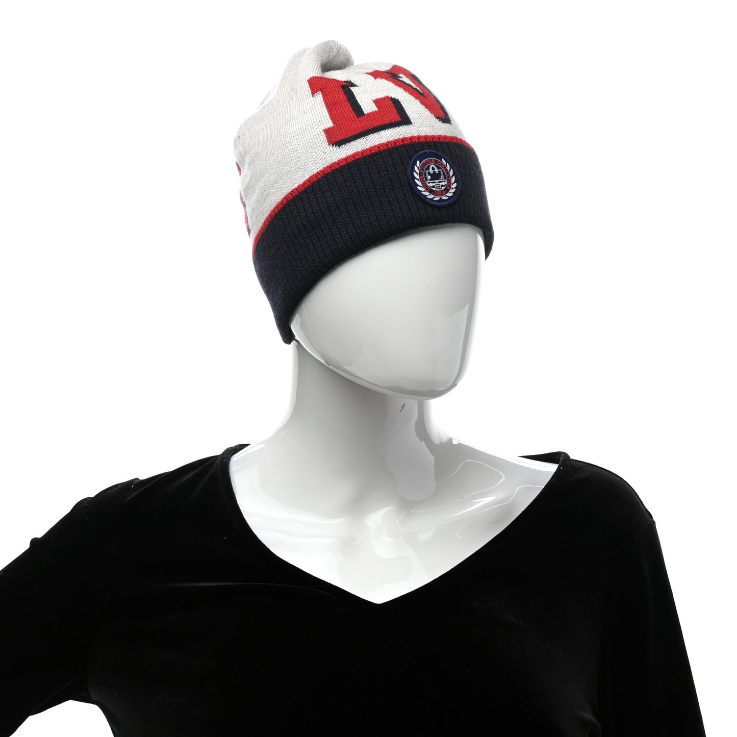 Wool LV League Bonnet Beanie Hat Rouge
