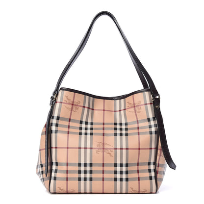 Burberry Haymarket Check Small Canterbury Tote Chocolate 1 of 9