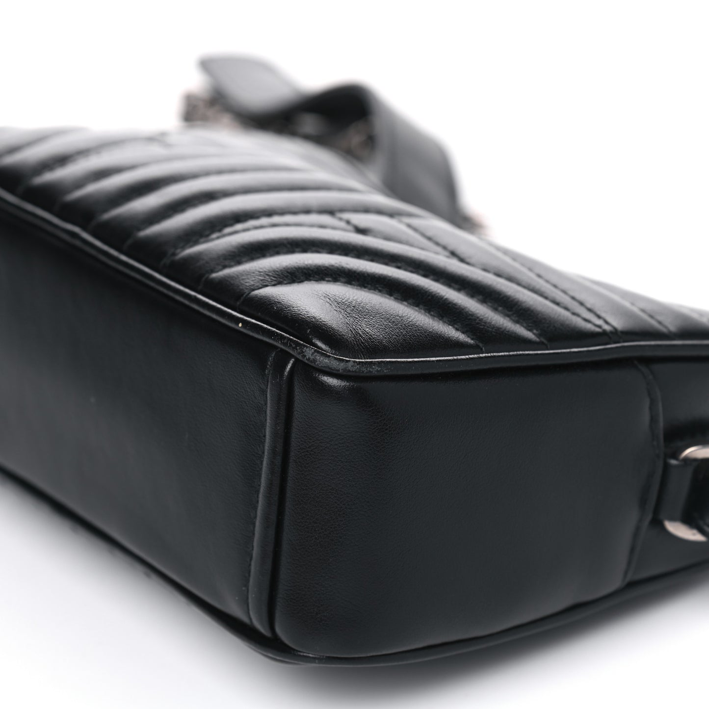 Soft Calfskin Diagramme Crossbody Bag Black