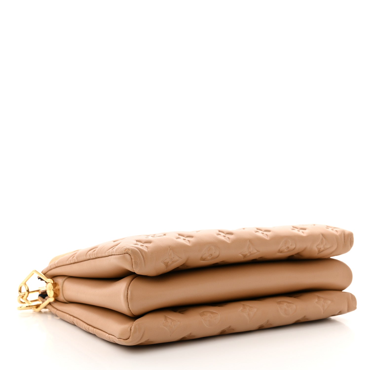 Louis Vuitton Lambskin Embossed Monogram Coussin PM Camel 4 of 10