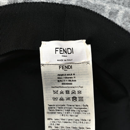 Fendi Wool Silk FF Bucket Hat M Grey 6 of 6