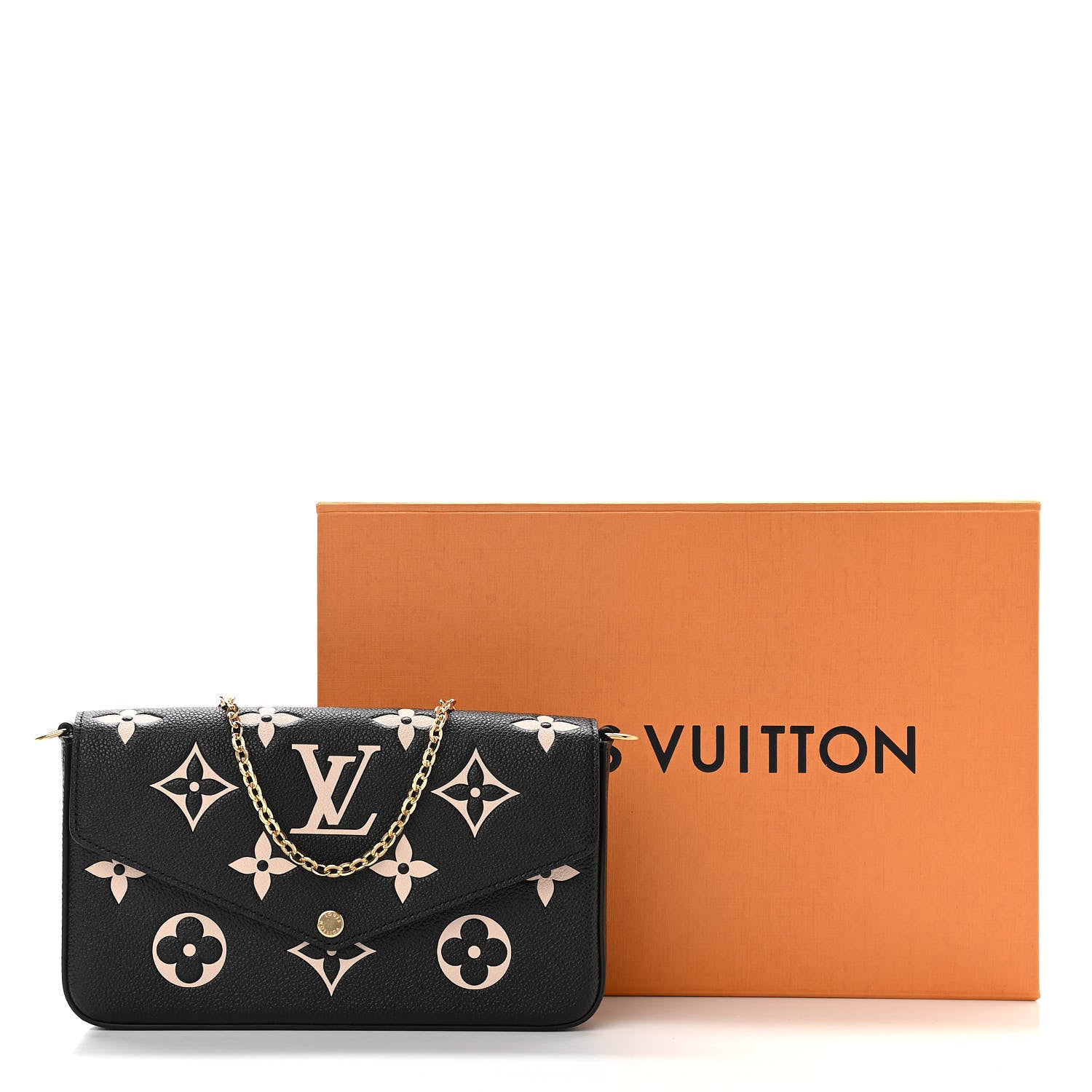Louis Vuitton Empreinte Monogram Giant Felicie Pochette Black Beige 12 of 12