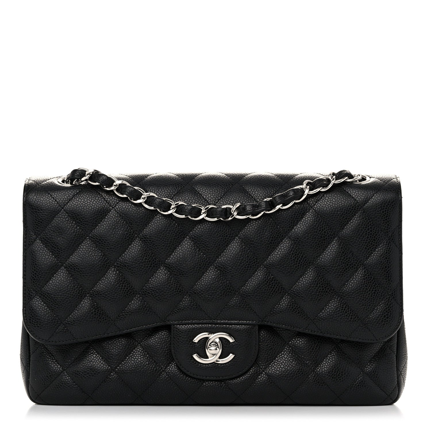 Chanel Caviar Quilted Jumbo Double Flap Black 1 of 12
