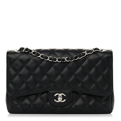 Chanel Caviar Quilted Jumbo Double Flap Black 1 of 12