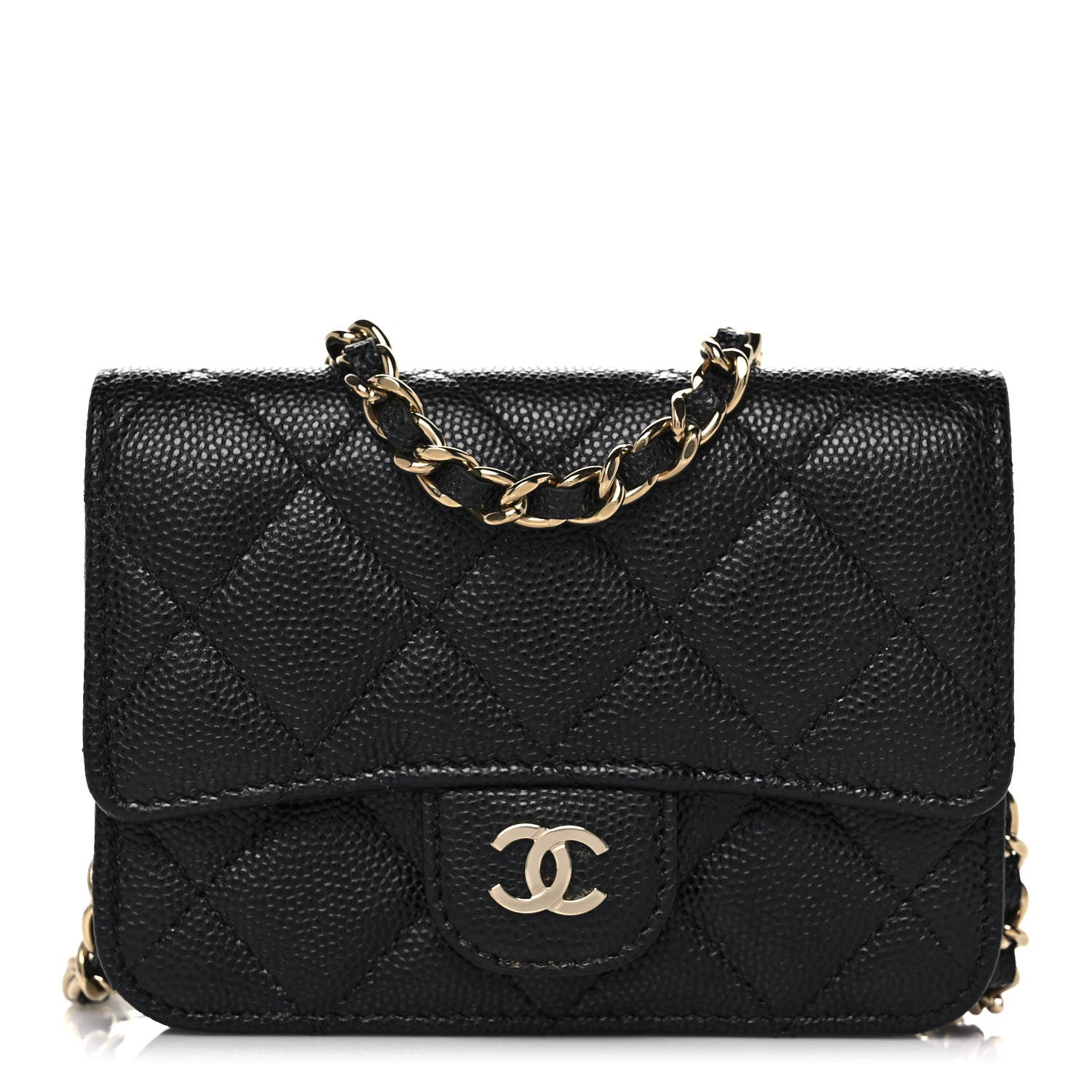 Chanel Caviar Quilted Mini Chain Bag Black 1 of 12