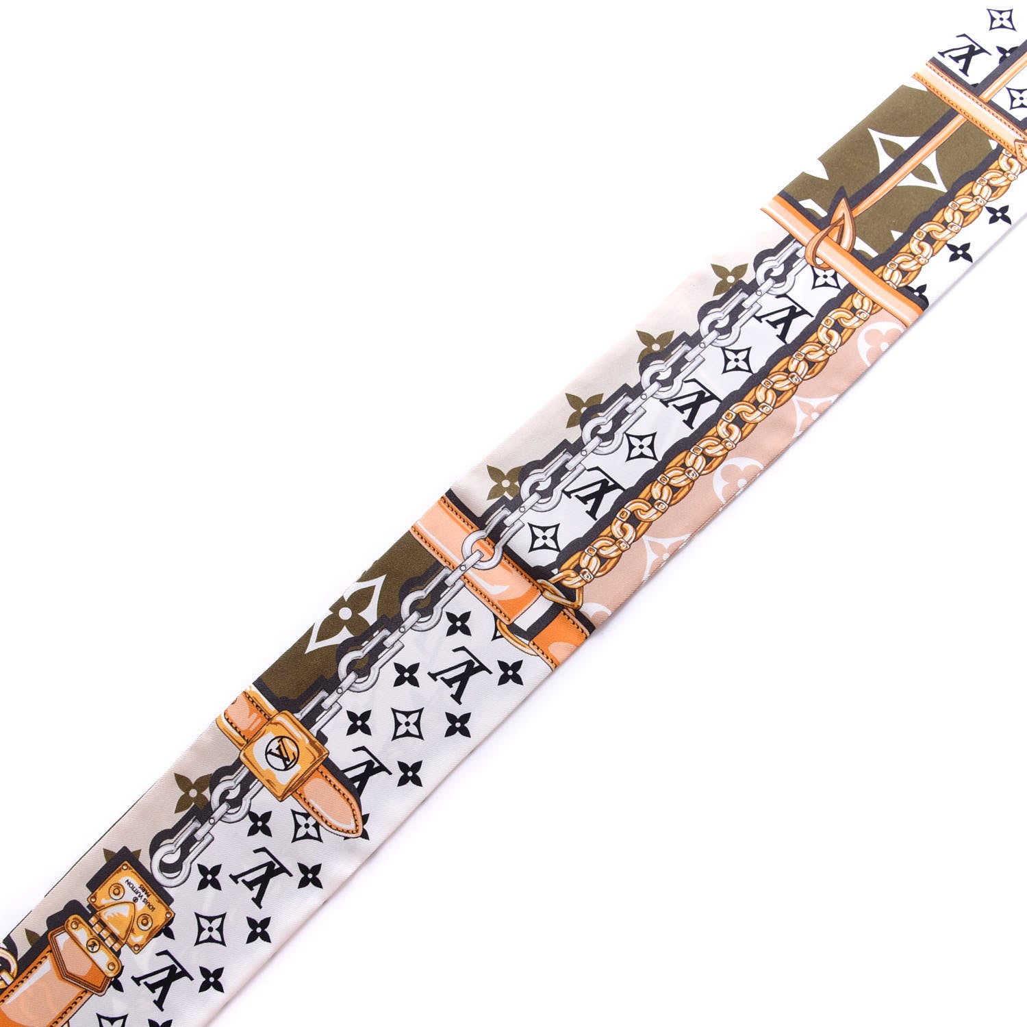 Louis Vuitton Silk Monogram Giant Confidential Bandeau Kaki 3 of 4