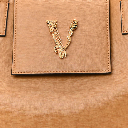 Versace Saffiano Virtus Tote Caramel 8 of 10
