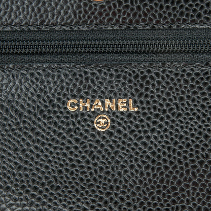 Chanel Caviar Quilted Wallet On Chain WOC Black 6 of 8