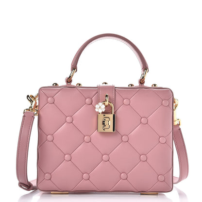Dolce & Gabbana Lambskin Quilted Box Bag Pink 1 of 7