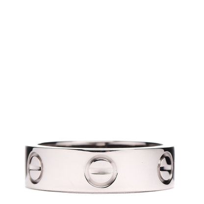 Cartier 18K White Gold 5.5mm LOVE Ring 51 5.75 3 of 5