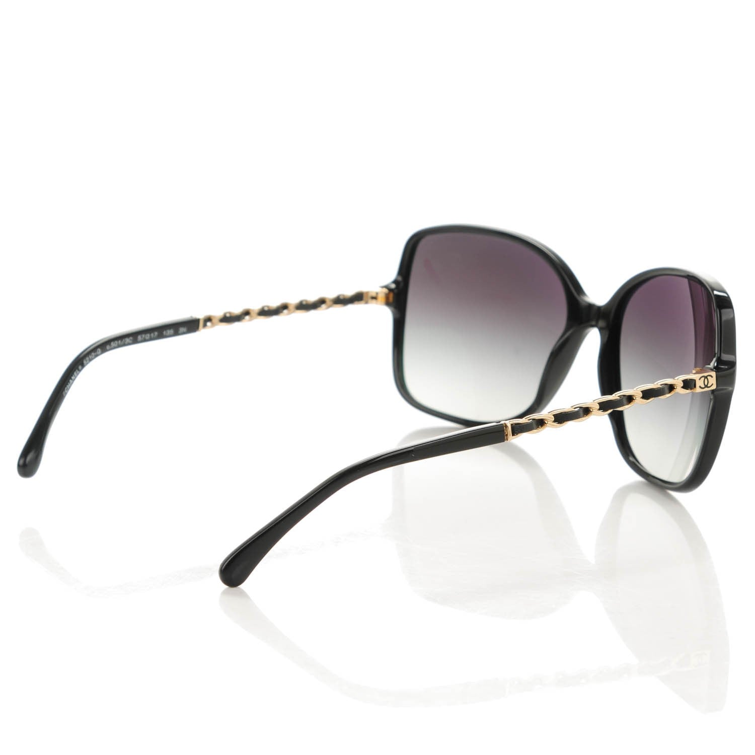 Chanel Lambskin Square Chain Sunglasses 5210-Q Black 3 of 7