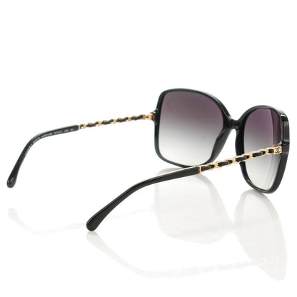 Chanel Lambskin Square Chain Sunglasses 5210-Q Black 3 of 7