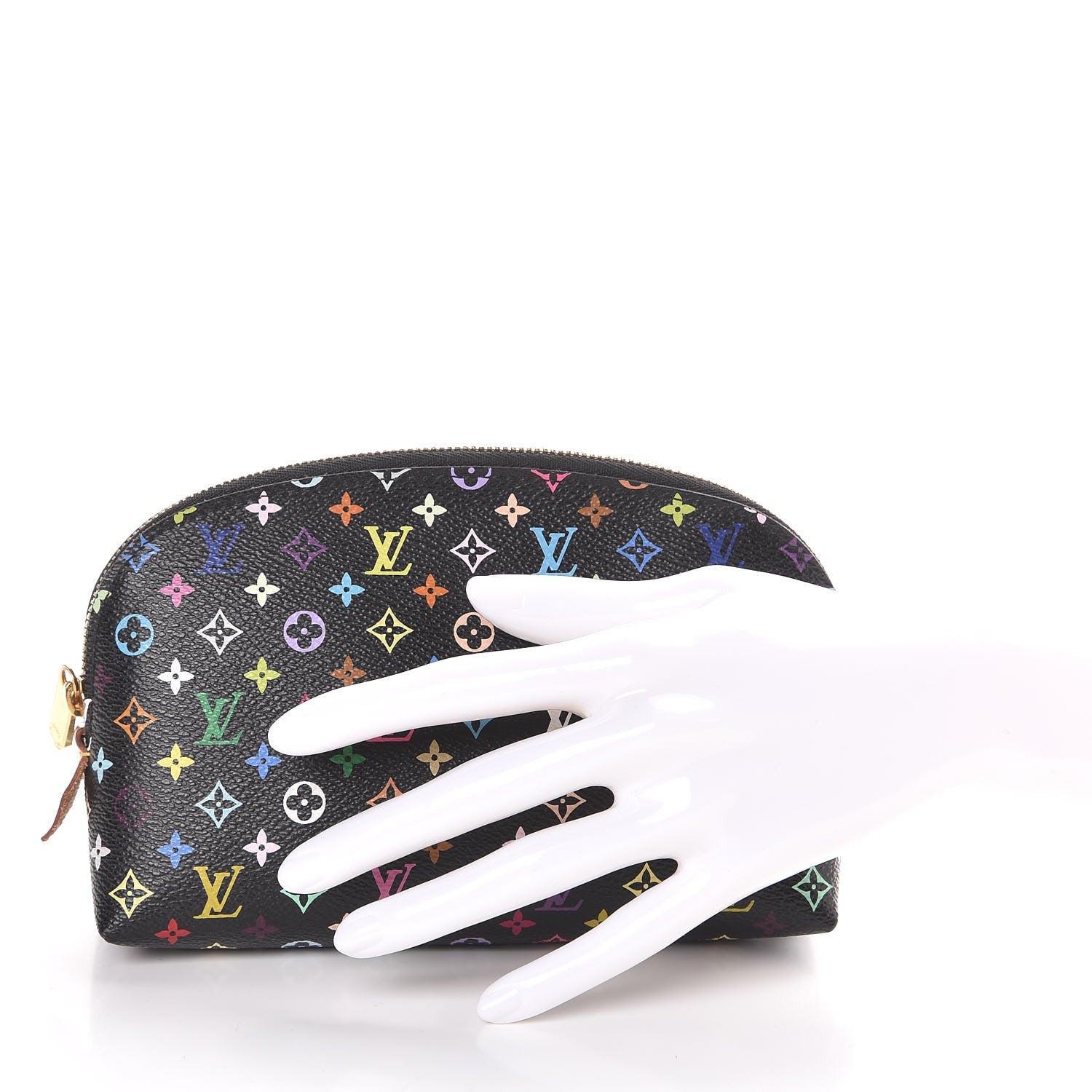 Louis Vuitton Monogram Multicolor Cosmetic Pouch Black Grenade 2 of 7