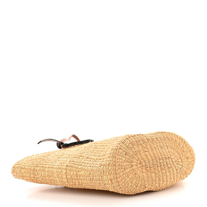 Loewe Calfskin Raffia Paulas Ibiza Small Basket Tote Bag Natural Tan 4 of 11