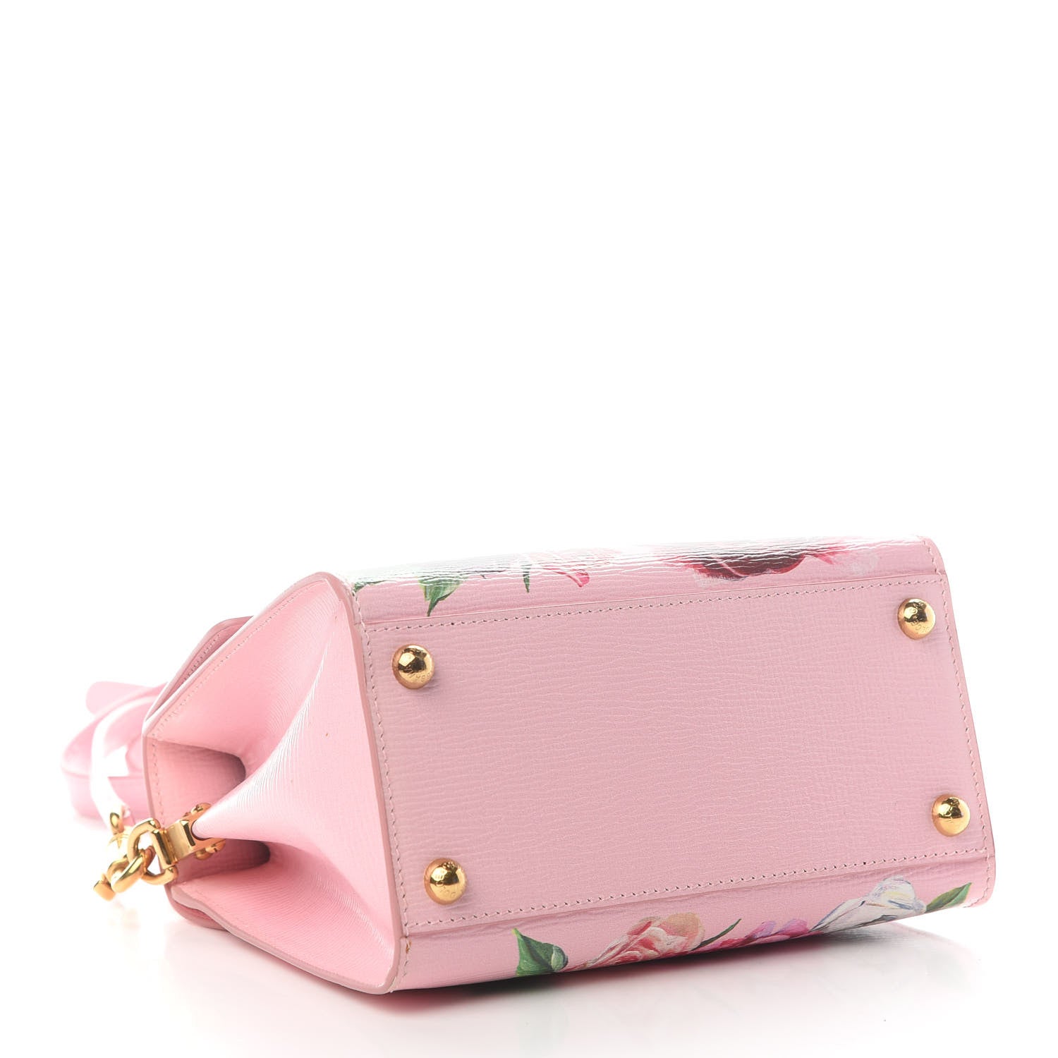 Dolce & Gabbana Vitello Peonie Printed Welcome Satchel Pink 4 of 9