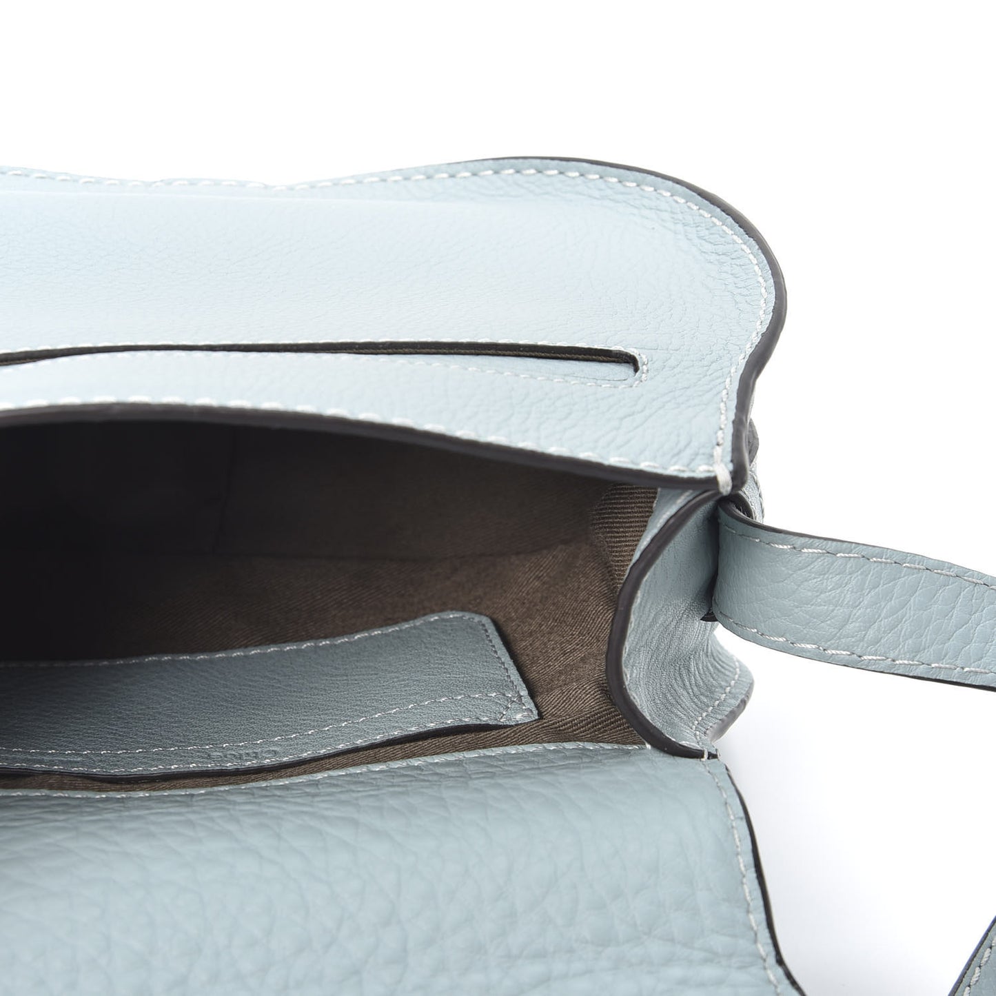 Calfskin Mini Marcie Round Crossbody Bag Faded Blue