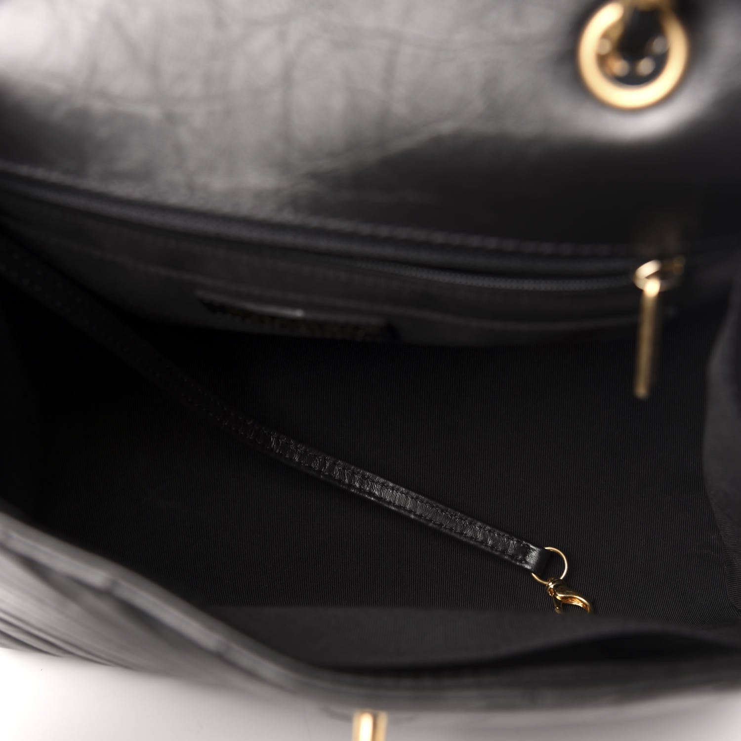 Chanel Aged Calfskin Chevron Quilted Backpack Black 4 of 10