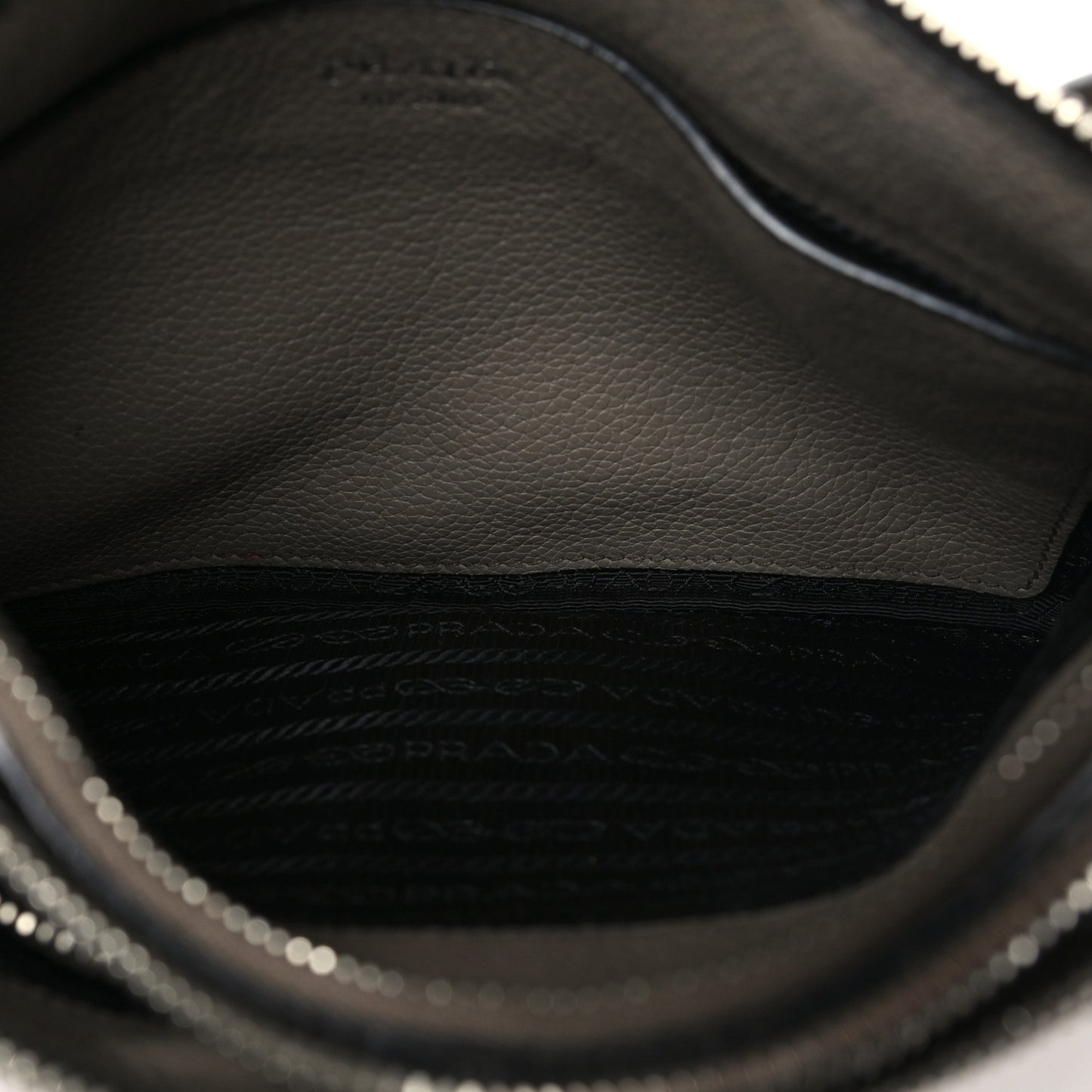 Vitello Phenix Double Zip Crossbody Bag Argilla