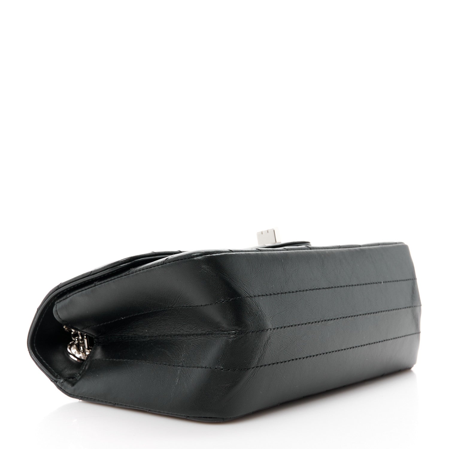 Chanel Aged Calfskin Chevron Quilted 2.55 Reissue Mini Flap Black 5 of 11