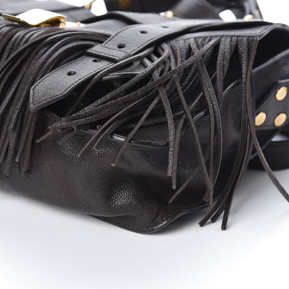 Proenza Schouler Lambskin Tiny Fringe Lux PS1 Satchel Dark Chocolate 9 of 10