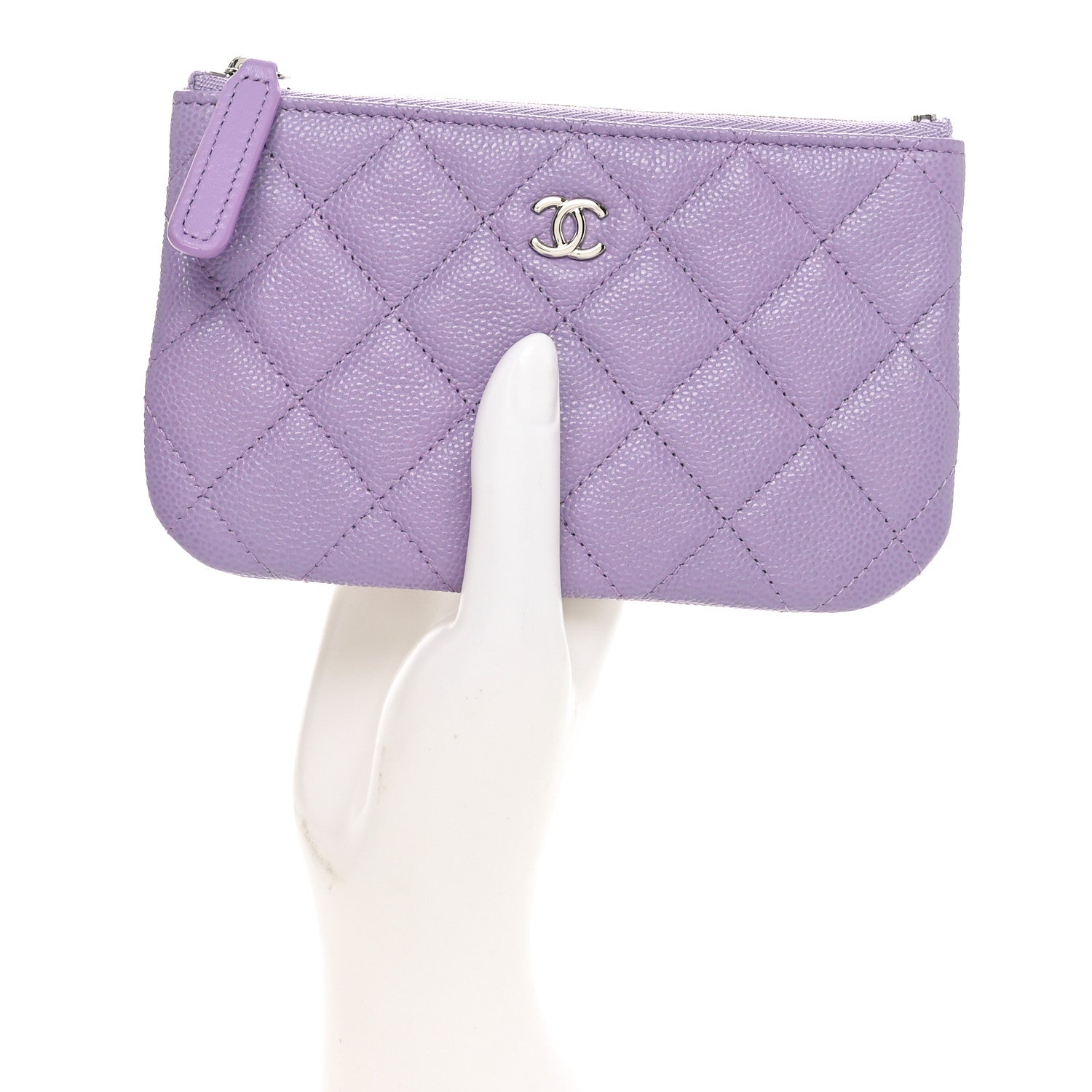 Chanel Caviar Quilted Small Cosmetic Case Light Purple 2 of 8