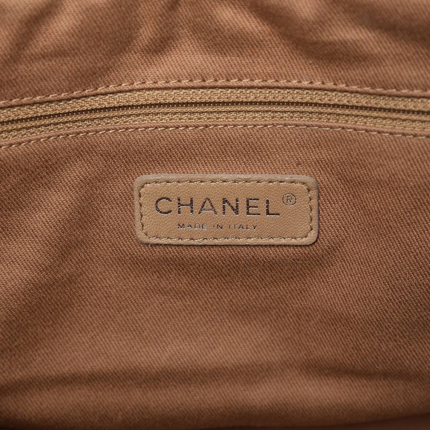 Chanel Suede Calfskin Perforated Fringe Flap Beige 4 of 14