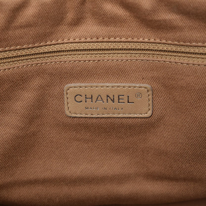 Chanel Suede Calfskin Perforated Fringe Flap Beige 4 of 14