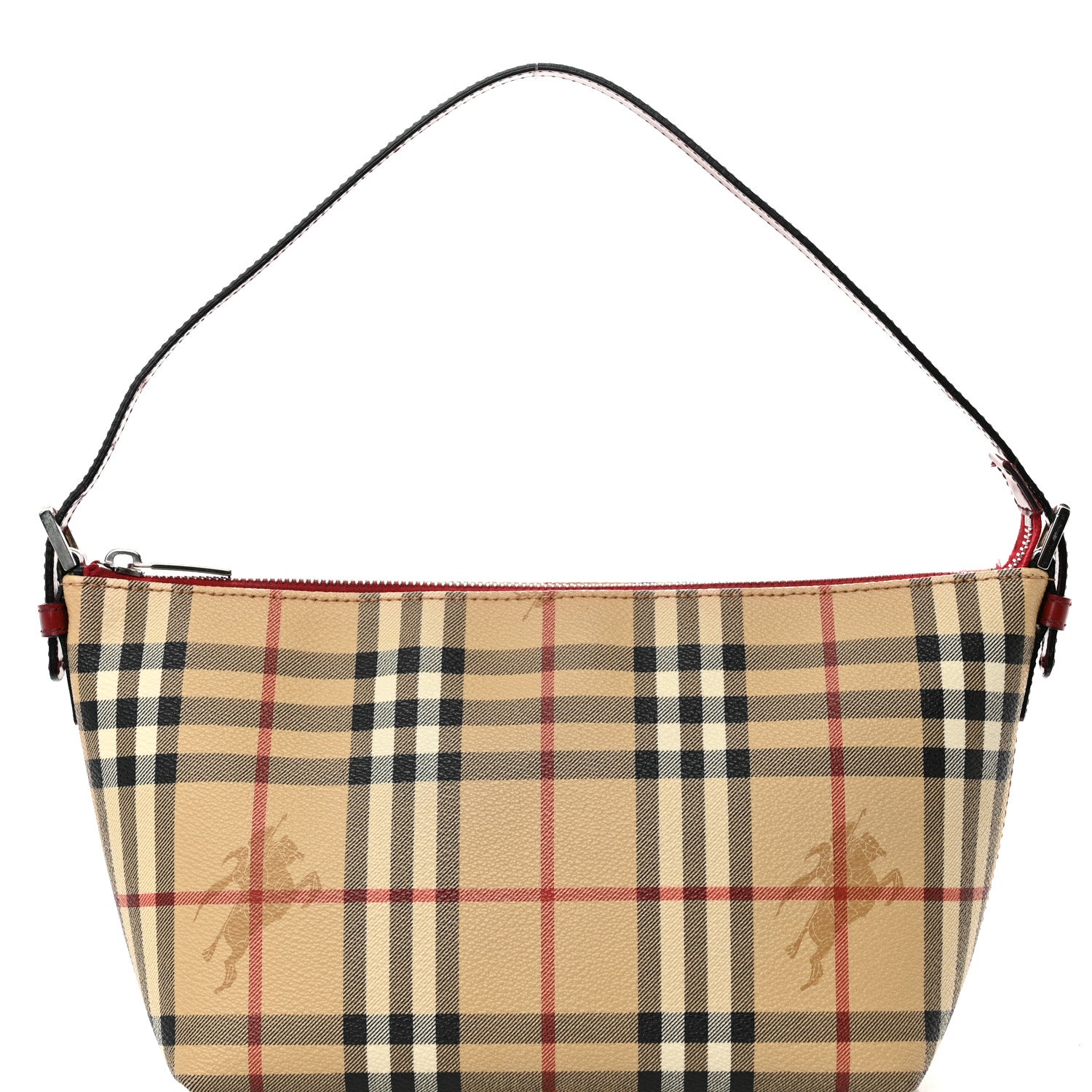 Burberry Haymarket Check Small Bag Red 8 of 11