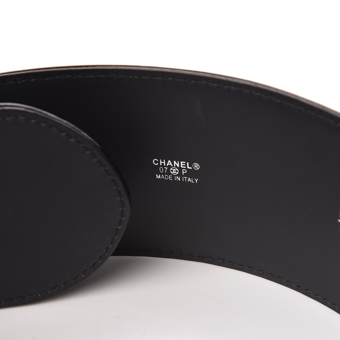 Patent Calfskin CC Wide Belt 80 32 Black