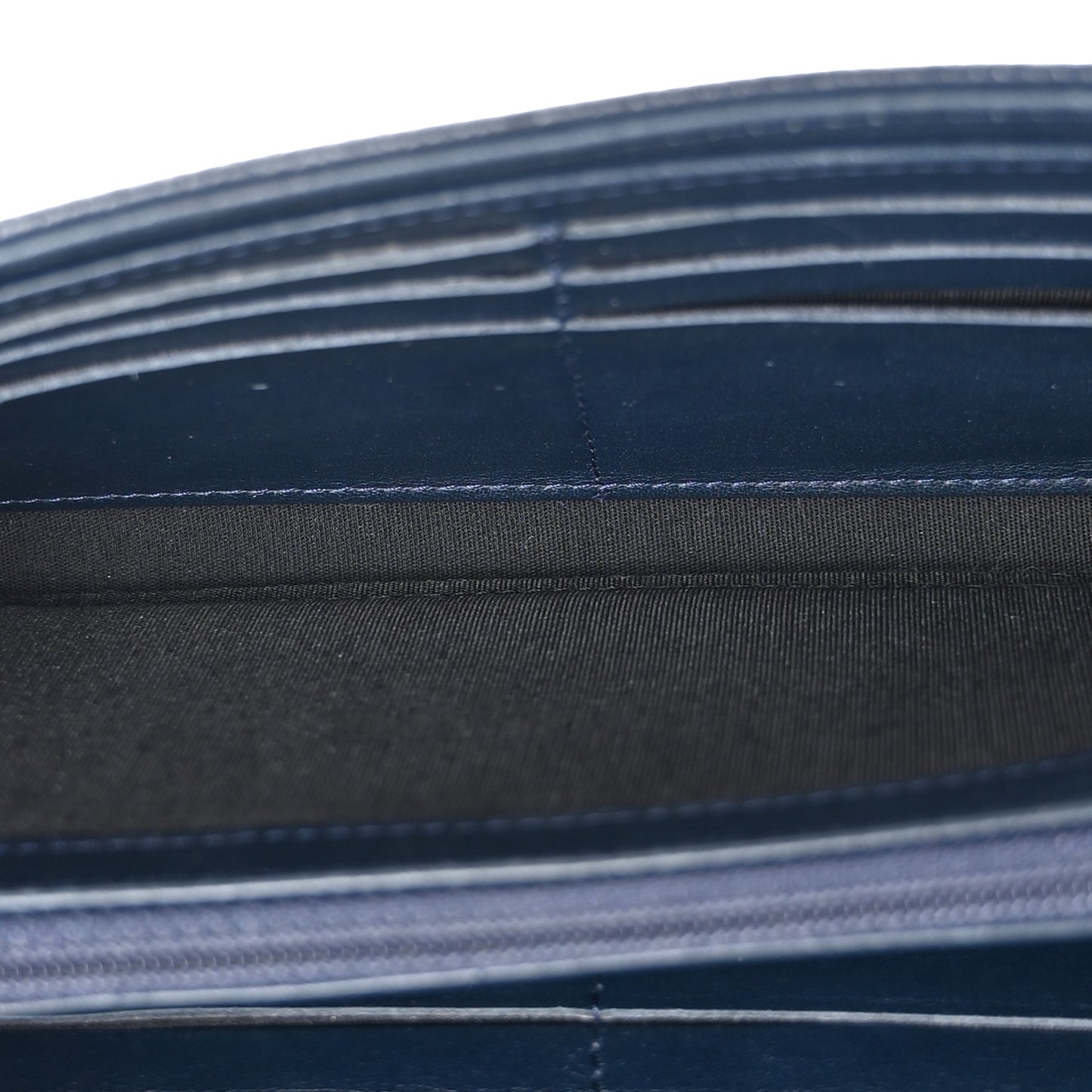 Caviar Timeless CC Large Gusset Flap Wallet Blue