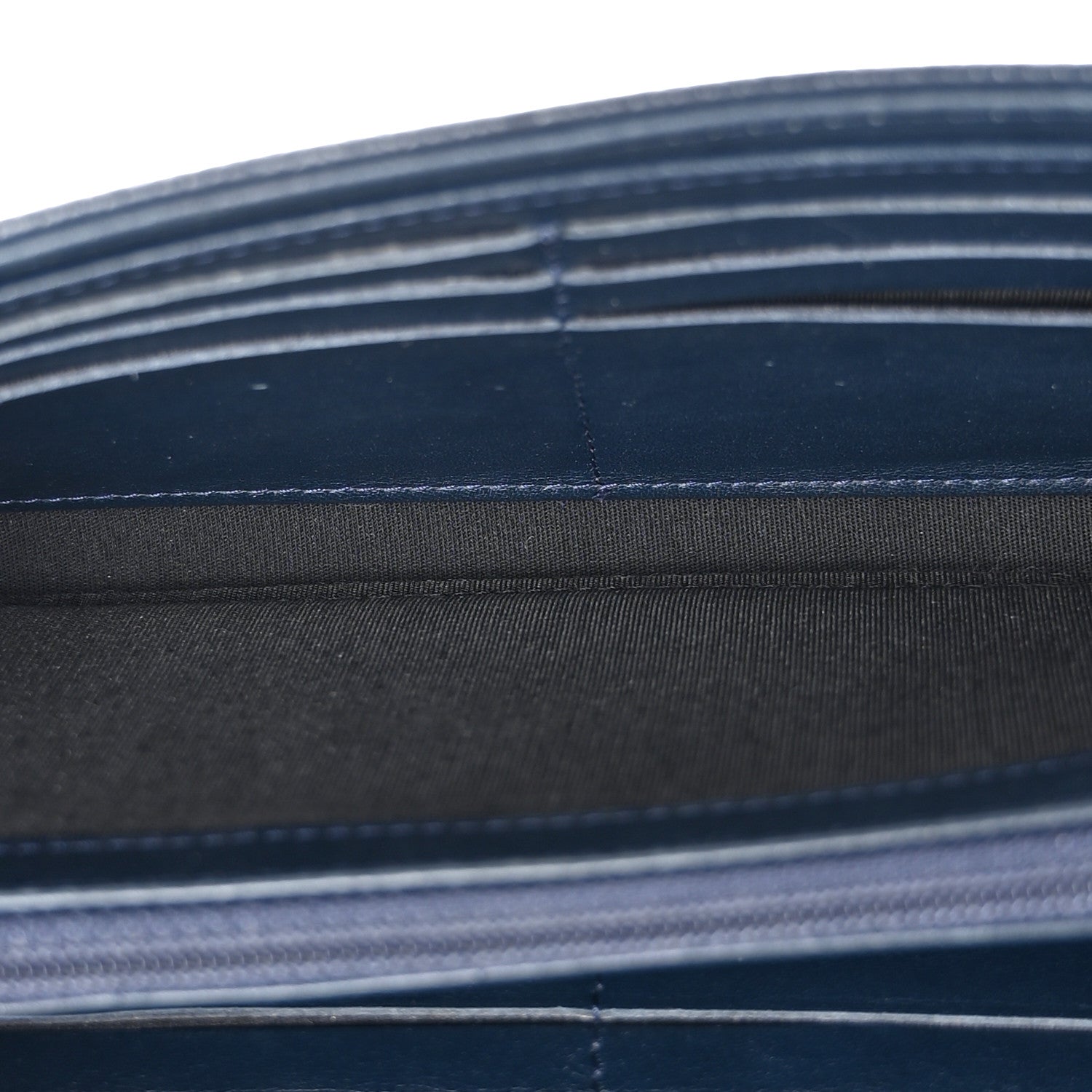 Chanel Caviar Timeless CC Large Gusset Flap Wallet Blue 5 of 11