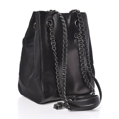 Prada Nappa Tessuto Nylon Chain Bag Black 3 of 10