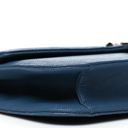 Chanel Grained Calfskin Quilted Cuba Flap Blue 9 of 10