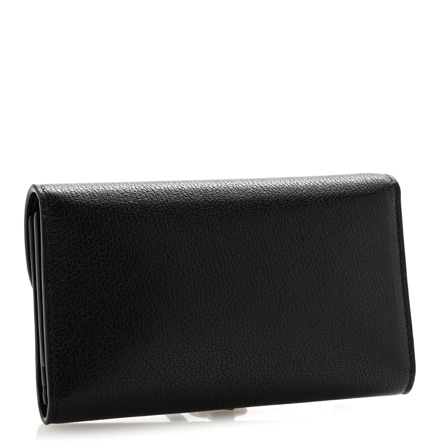 Christian Dior Goatskin Saddle Long Wallet Black 3 of 10