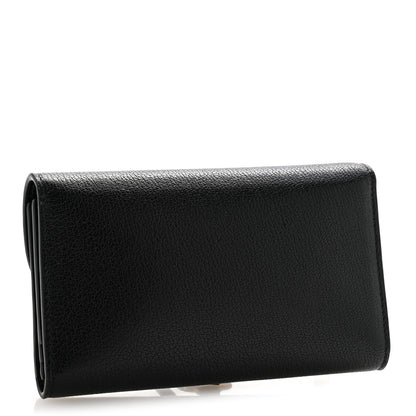 Christian Dior Goatskin Saddle Long Wallet Black 3 of 10