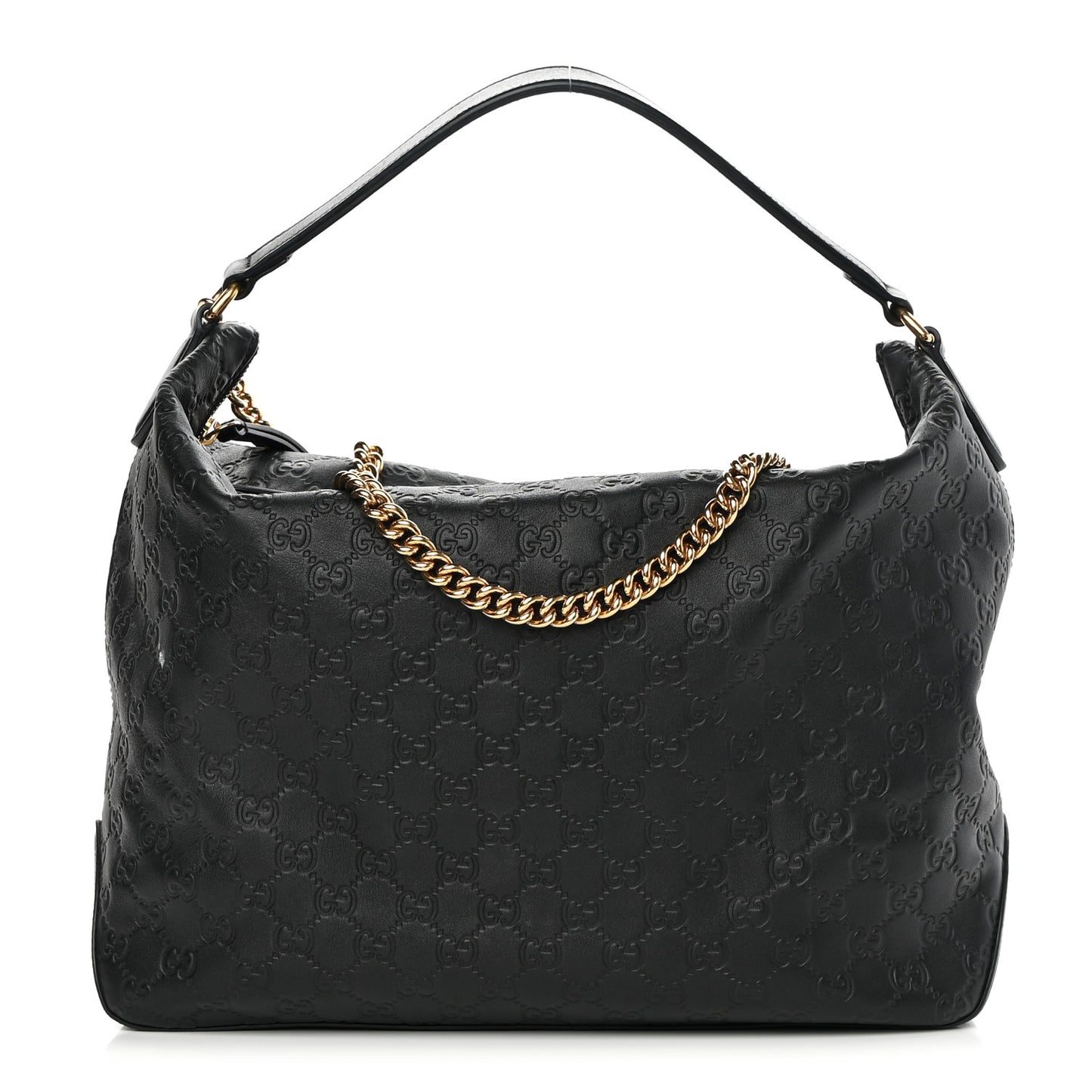 Guccissima Signature Large Linea A Hobo Black