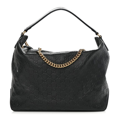 Gucci Guccissima Signature Large Linea A Hobo Black 1 of 18