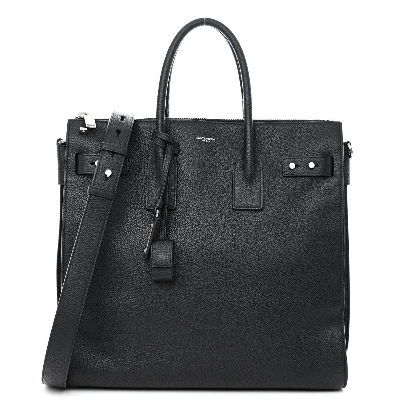 Grained Calfskin Sac De Jour Souple North South Tote Black