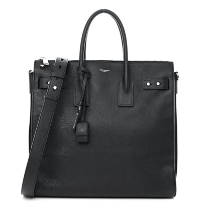 Saint Laurent Grained Calfskin Sac De Jour Souple North South Tote Black 1 of 12