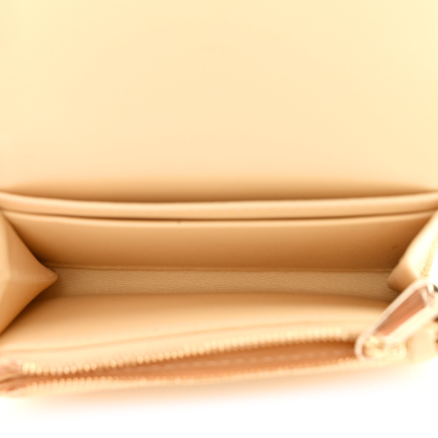 Christian Dior Lambskin Cannage Miss Dior Glycine Wallet Pastel Light Yellow 5 of 9