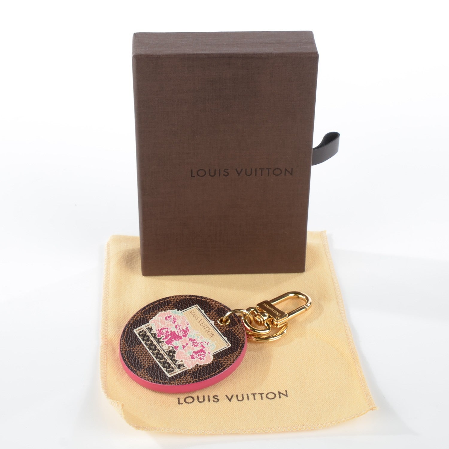 Louis Vuitton Damier Ebene Illustre Posies Bag Charm 3 of 6