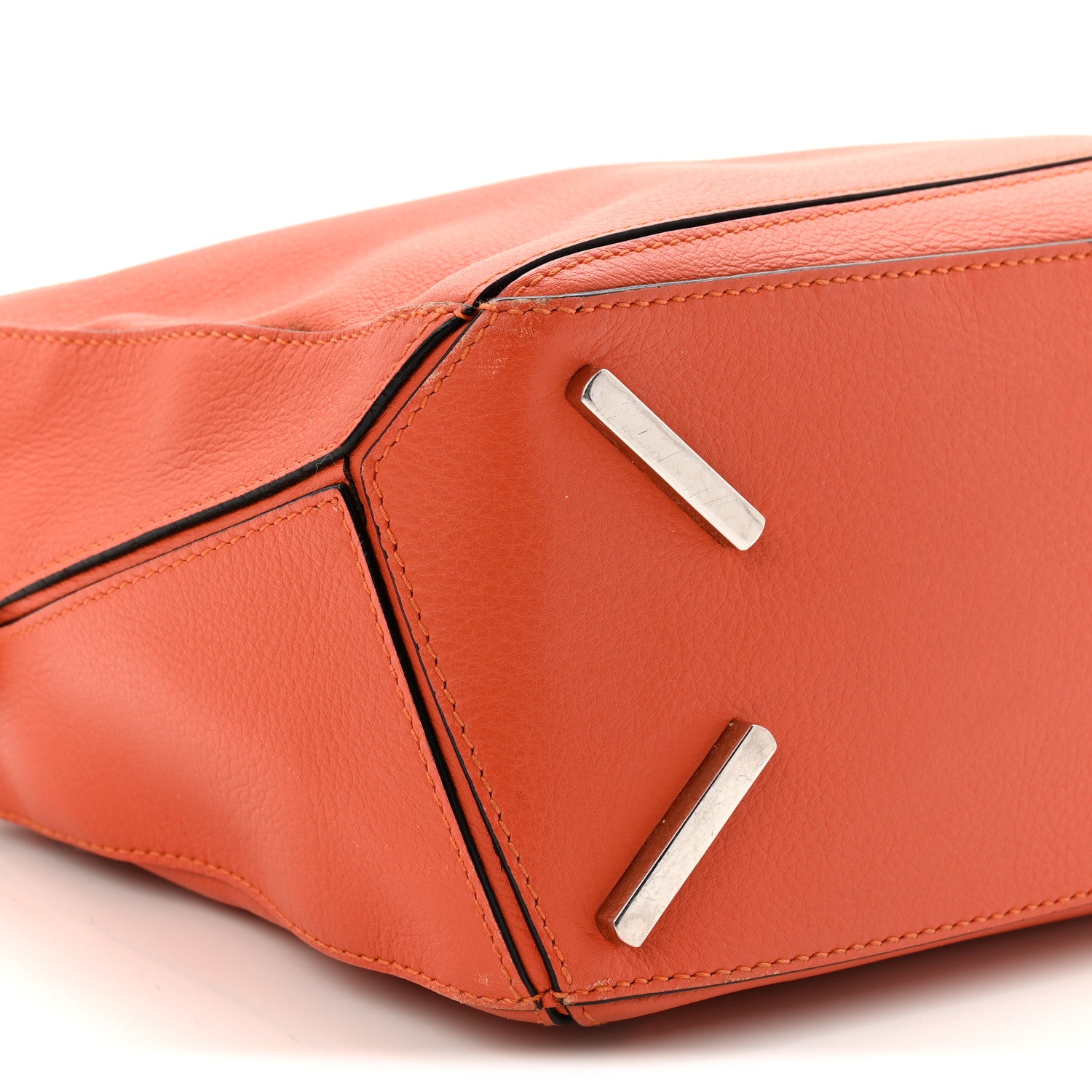 Loewe Grained Calfskin Small Puzzle Bag Orange 9 of 11
